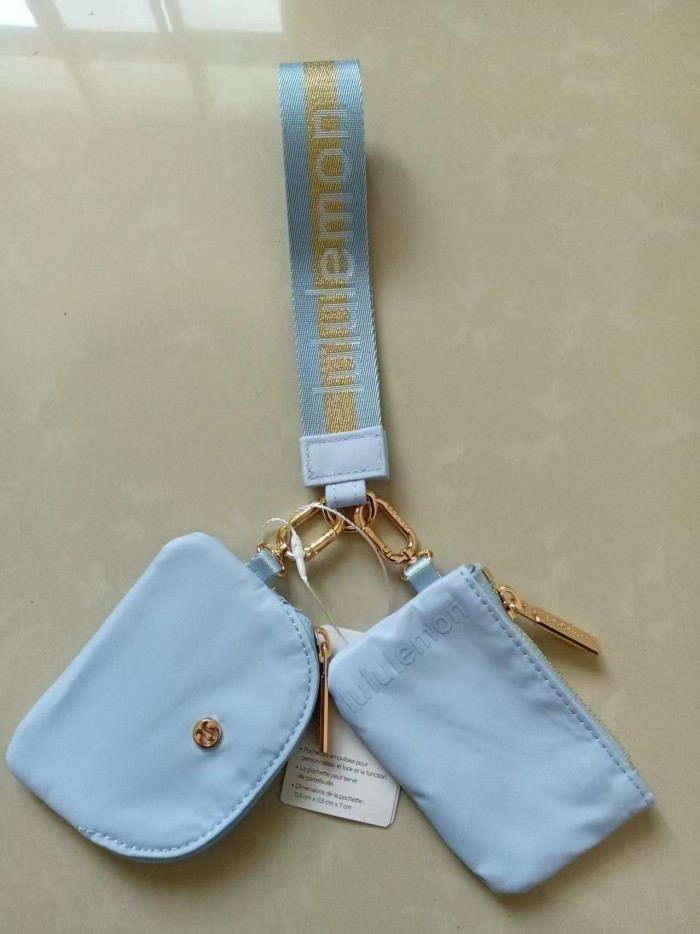 Waterproof nylon running yoga dual pouch wristlet  wrist key case coin purse bag,size 11.5*7*1cm,B25-28-56