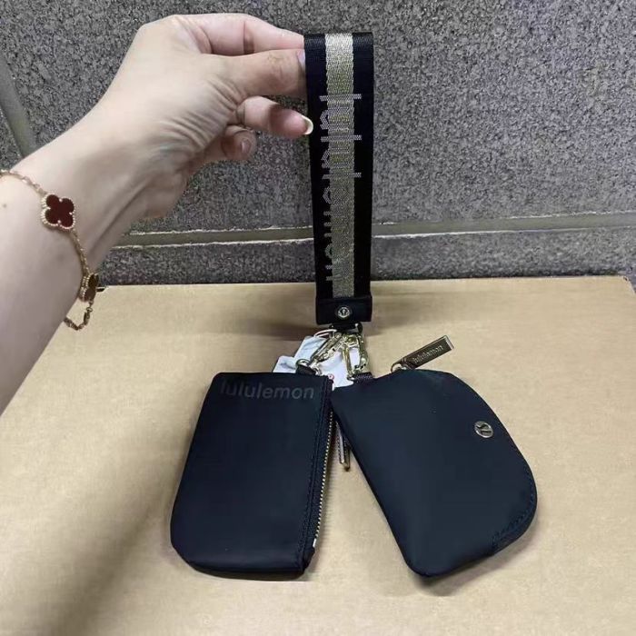 Waterproof nylon running yoga dual pouch wristlet  wrist key case coin purse bag,size 11.5*7*1cm,B25-28-56