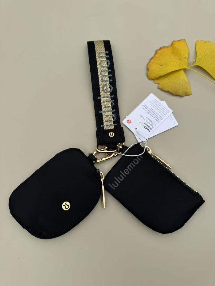 Waterproof nylon running yoga dual pouch wristlet  wrist key case coin purse bag,size 11.5*7*1cm,B25-28-56