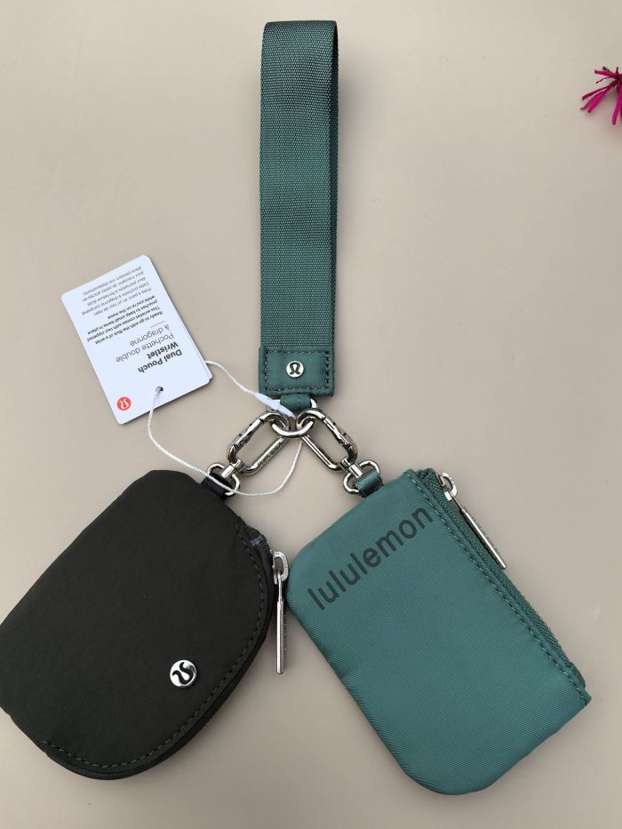 Waterproof nylon running yoga dual pouch wristlet  wrist key case coin purse bag,size 11.5*7*1cm,B25-28-56