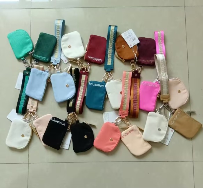 Waterproof nylon running yoga dual pouch wristlet  wrist key case coin purse bag,size 11.5*7*1cm,B25-28-56