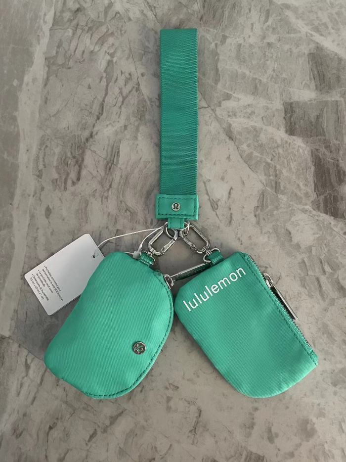 Waterproof nylon running yoga dual pouch wristlet  wrist key case coin purse bag,size 11.5*7*1cm,B25-28-56