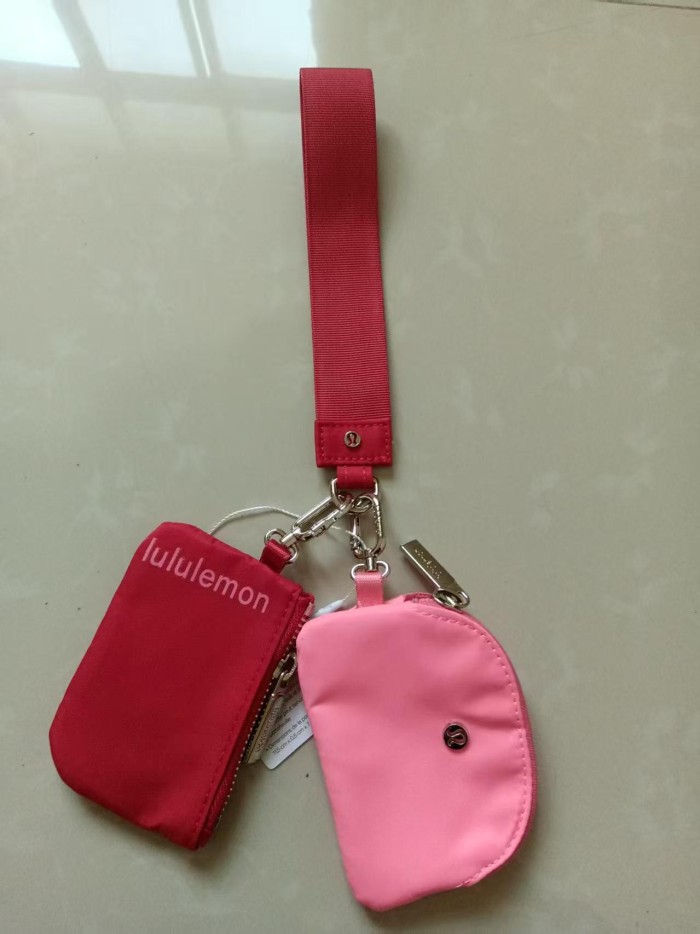 Waterproof nylon running yoga dual pouch wristlet  wrist key case coin purse bag,size 11.5*7*1cm,B25-28-56