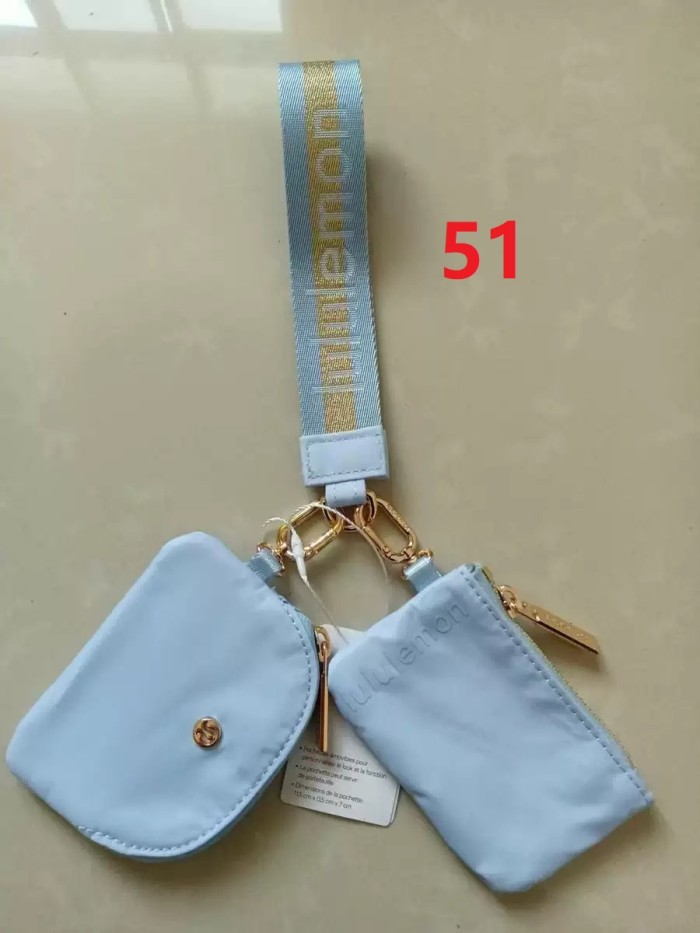 Waterproof nylon running yoga dual pouch wristlet  wrist key case coin purse bag,size 11.5*7*1cm,B25-28-56