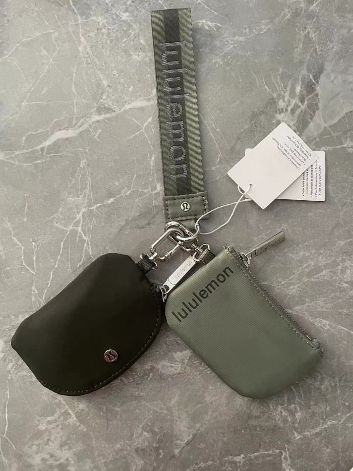 Waterproof nylon running yoga dual pouch wristlet  wrist key case coin purse bag,size 11.5*7*1cm,B25-28-56