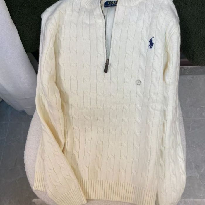 Embroidered knitted twisted stand-up collar sweater for women and men,size S-XXL,CL35-72-77