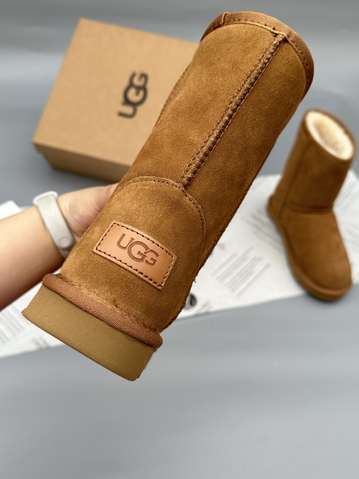 Women leather fur boot shoes, size 35-40,  with box, SS60-546