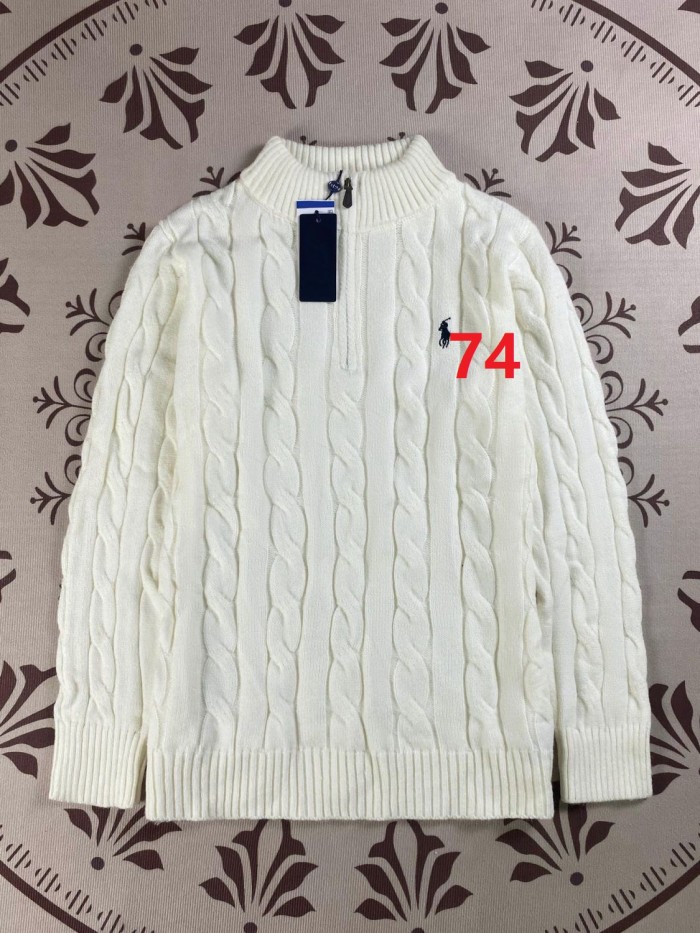 Embroidered knitted twisted stand-up collar sweater for women and men,size S-XXL,CL35-72-77