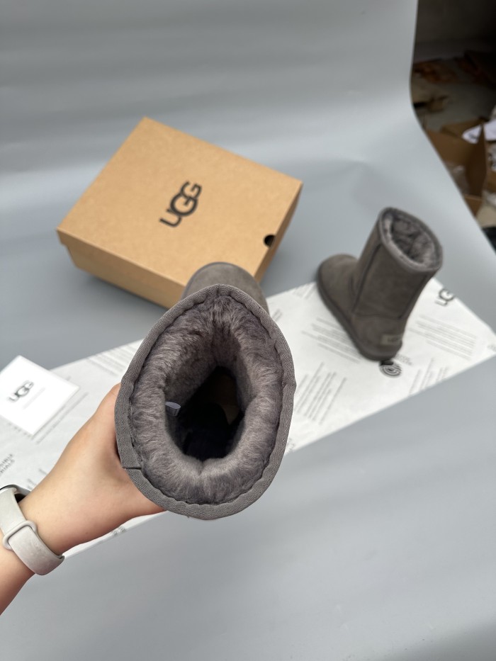 Women leather fur boot shoes, size 35-40,  with box, SS60-547