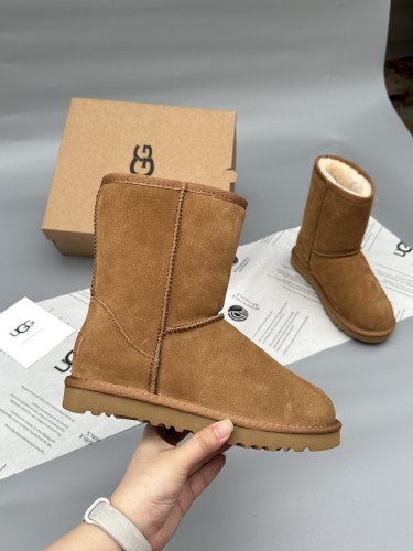 Women leather fur boot shoes, size 35-40,  with box, SS60-546