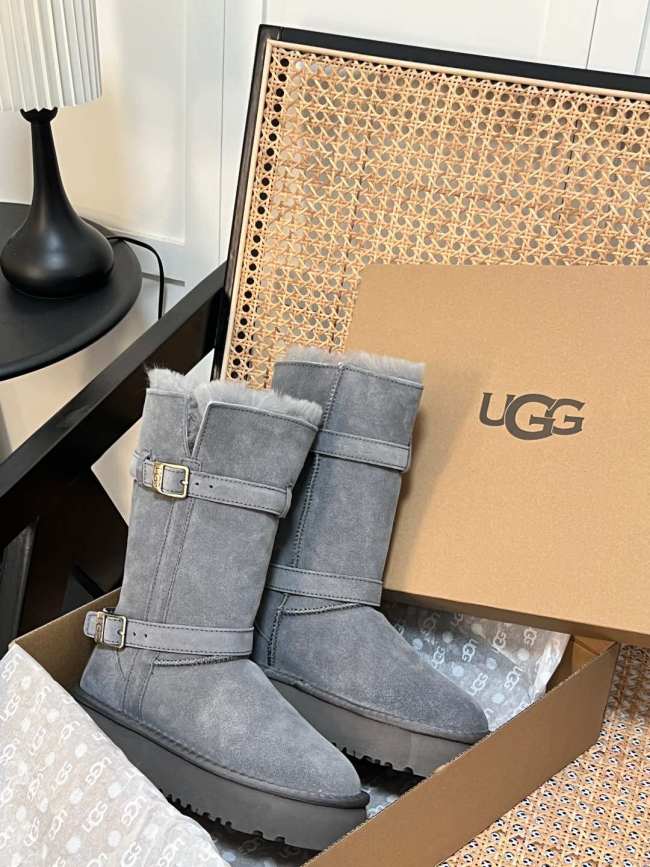 Women leather fur boot shoes, size 35-44,  with box, SS80-57