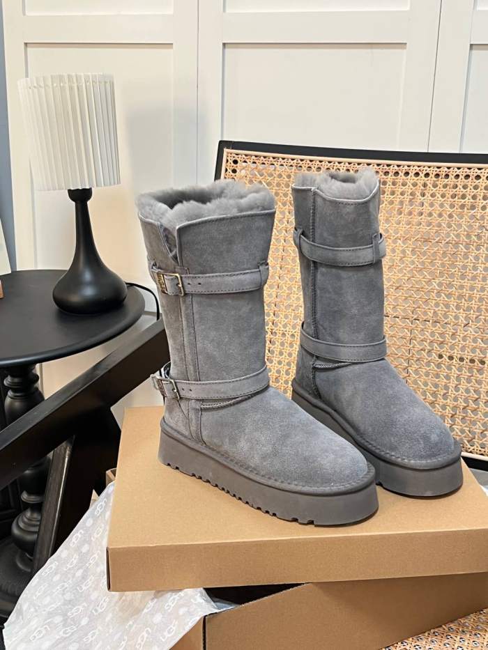 Women leather fur boot shoes, size 35-44,  with box, SS80-57
