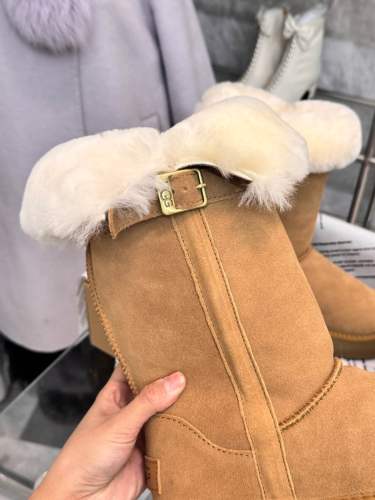 Women leather fur boot shoes, size 35-40,  with box, SS80-98