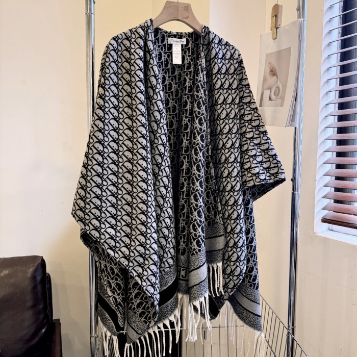 Double-sided wool and cashmere blended cape coat clothes，free size,CL60-58