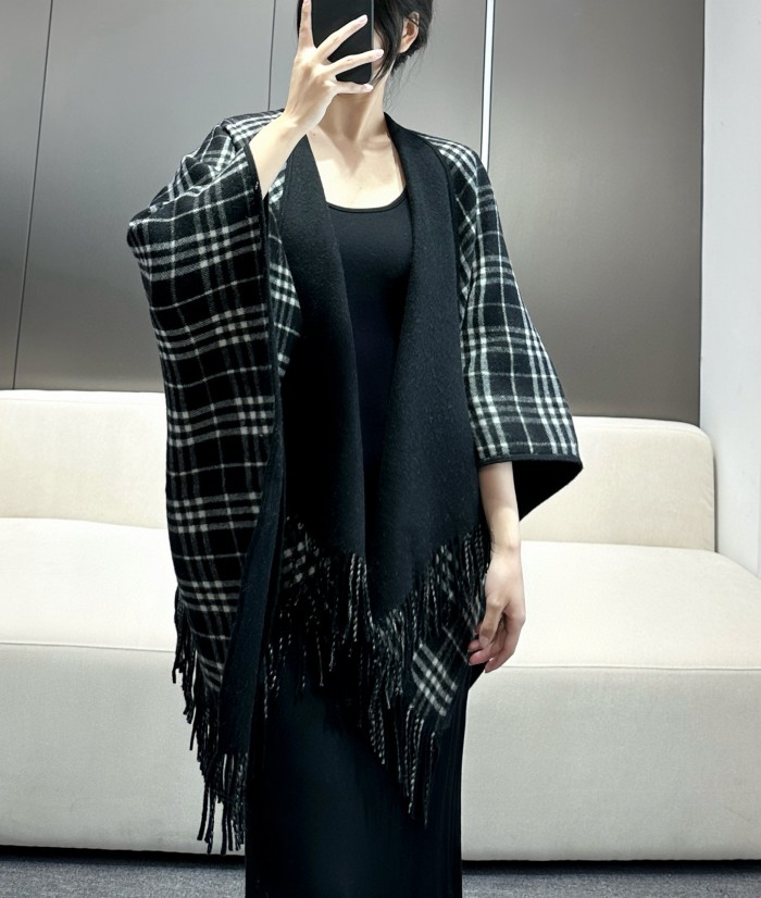 Double-sided wool and cashmere blended cape coat clothes，free size,CL60-45