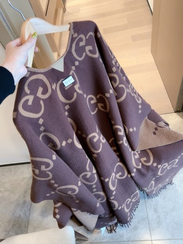 Double-sided wool and cashmere blended cape coat clothes，free size,CL60-54