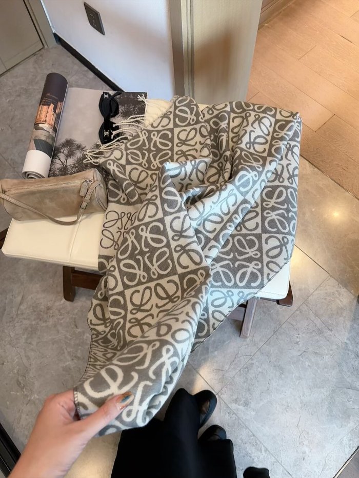 Cashmere cotton scarf for men women, size 205x60cm, no box. SF25-240-244