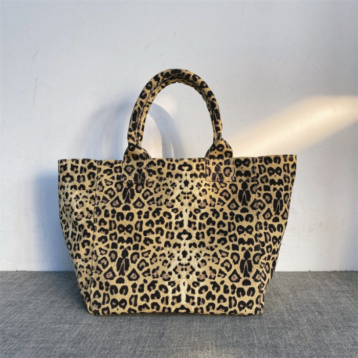 Leopard print embroidery canvas TOTE bag  , size 69*34*20cm or 40*23*23cm ,no box,  B35-240