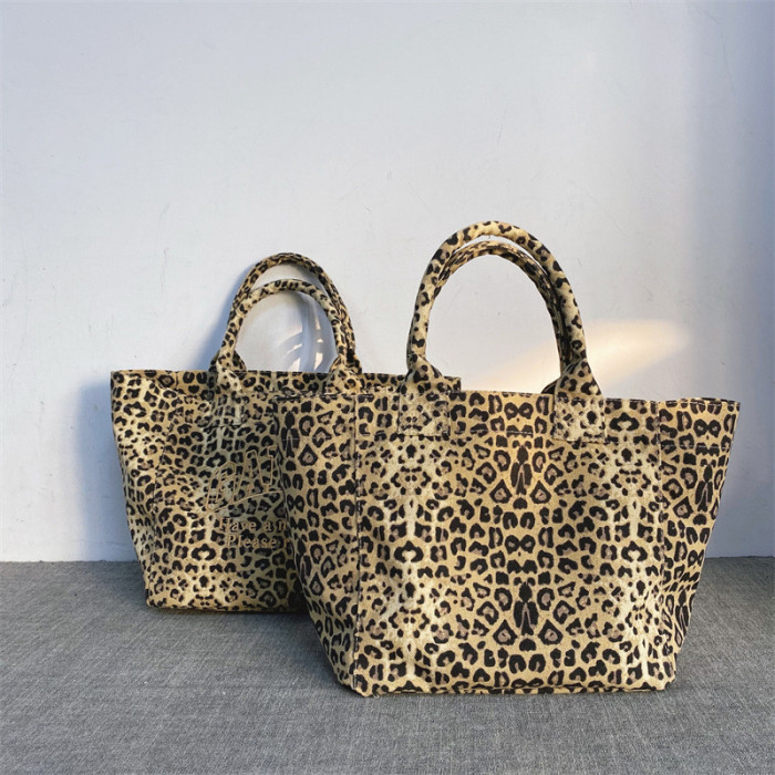Leopard print embroidery canvas TOTE bag  , size 69*34*20cm or 40*23*23cm ,no box,  B35-240