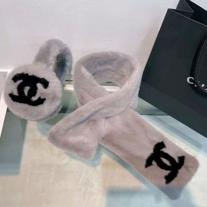 Imitation mink wool warm muffs, scarves,no box. SF35-7-20