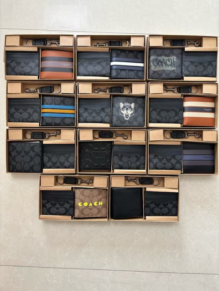 Split leather wallet,  with box,no box,B30-232-260