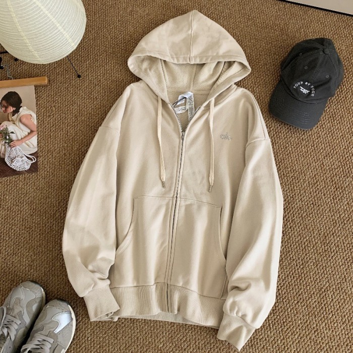 Women men hooded sweatshirt jacket,CL35-12