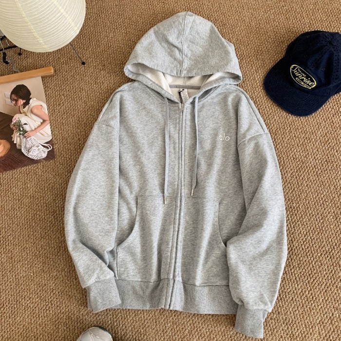 Women men hooded sweatshirt jacket,CL35-12