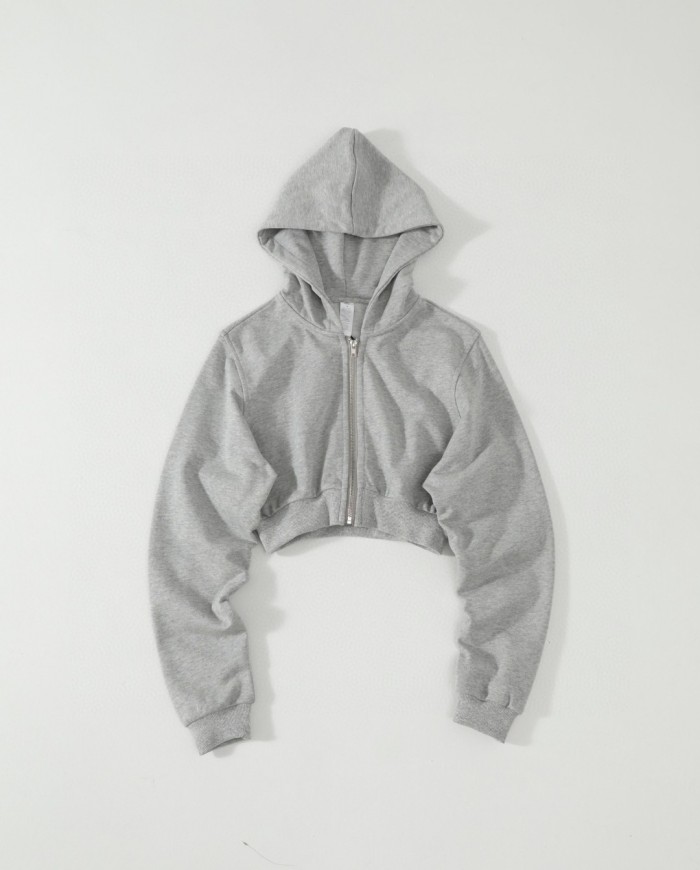 Women hooded sweatshirt jacket,CL35-13