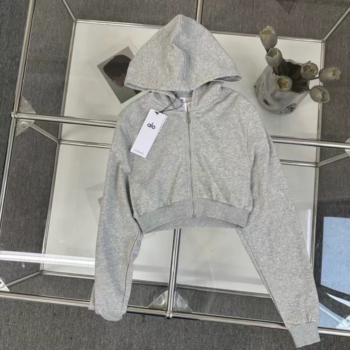 Women hooded sweatshirt jacket,CL35-13