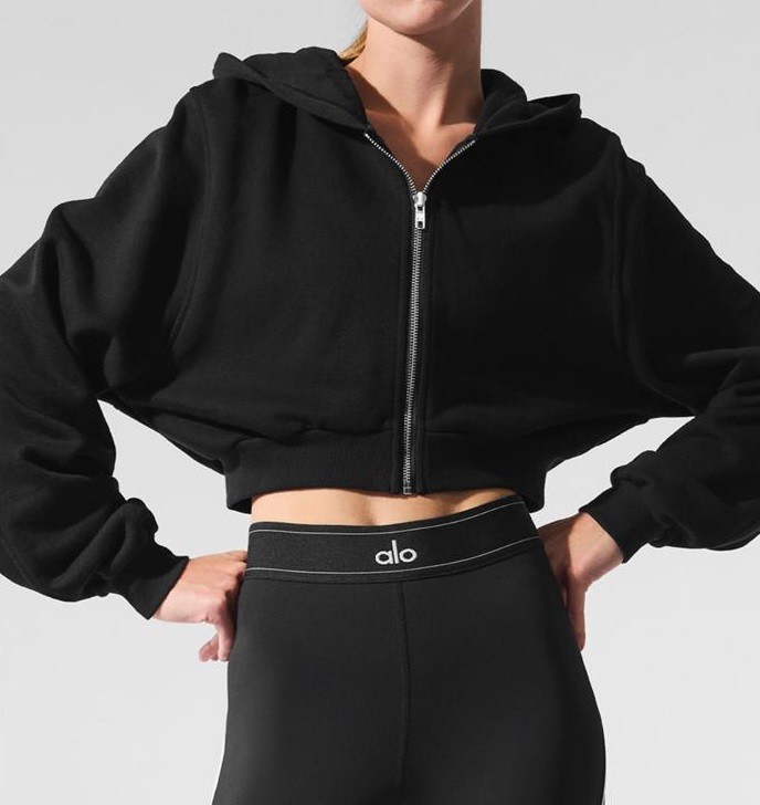 Women hooded sweatshirt jacket,CL35-13