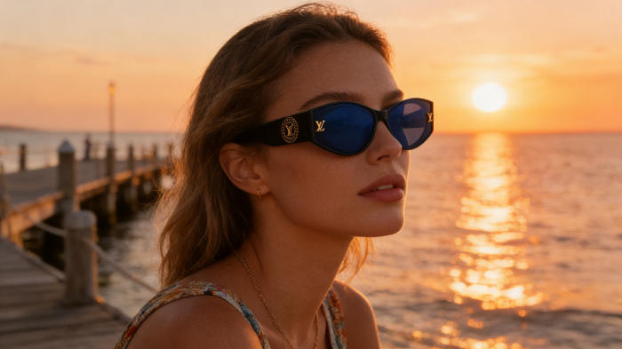 Blue light blocking sunglasses with the box and case ,G25-2957-2964