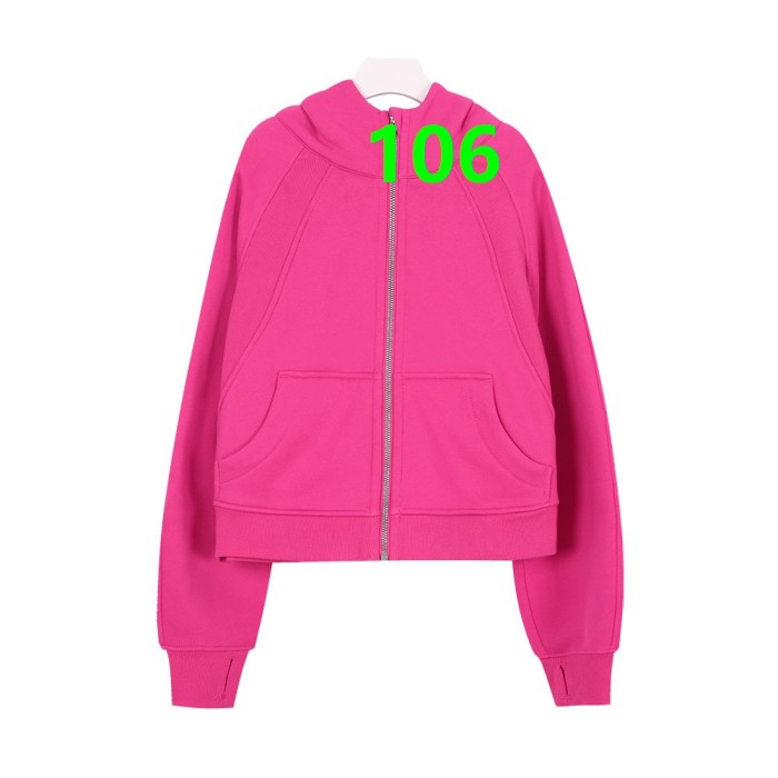 Women's Zipper-attached loose-fitting hooded sweatshirt Gym top Yoga clothes,S-3XL,CL60-101-120