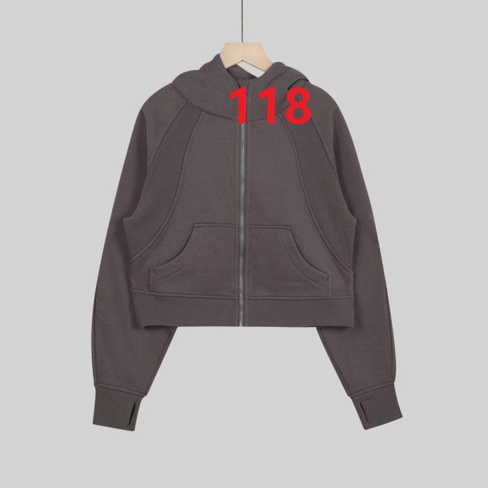 Women's Zipper-attached loose-fitting hooded sweatshirt Gym top Yoga clothes,S-3XL,CL60-101-120