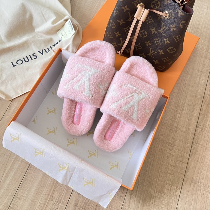 Women's flat wool indoor slippers, size 35-42, SS50-1878