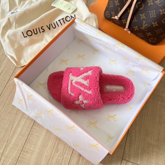 Women's flat wool indoor slippers, size 35-42, SS50-1882