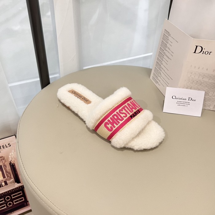 Women's flat wool indoor slippers, size 35-42, SS50-1870