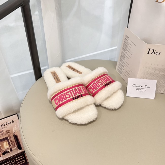 Women's flat wool indoor slippers, size 35-42, SS50-1870