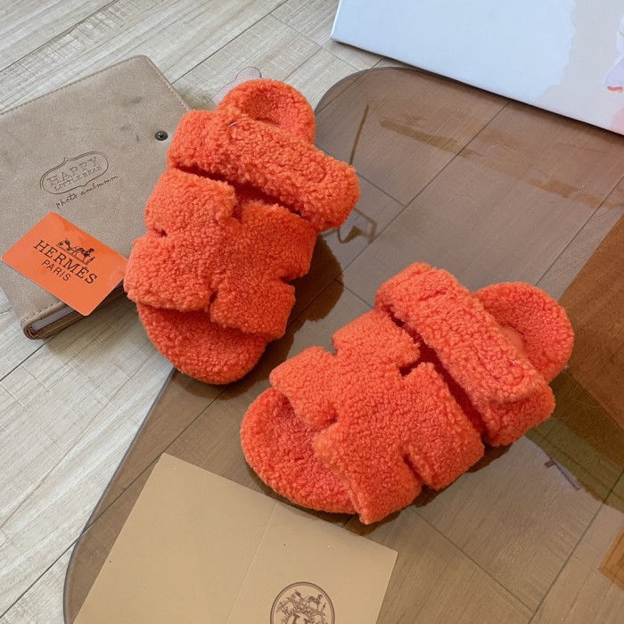 Women's flat wool indoor slippers, size 34-43, SS50-1901