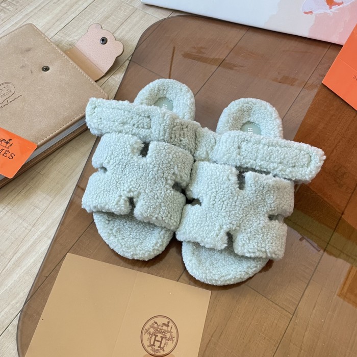 Women's flat wool indoor slippers, size 34-43, SS50-1898
