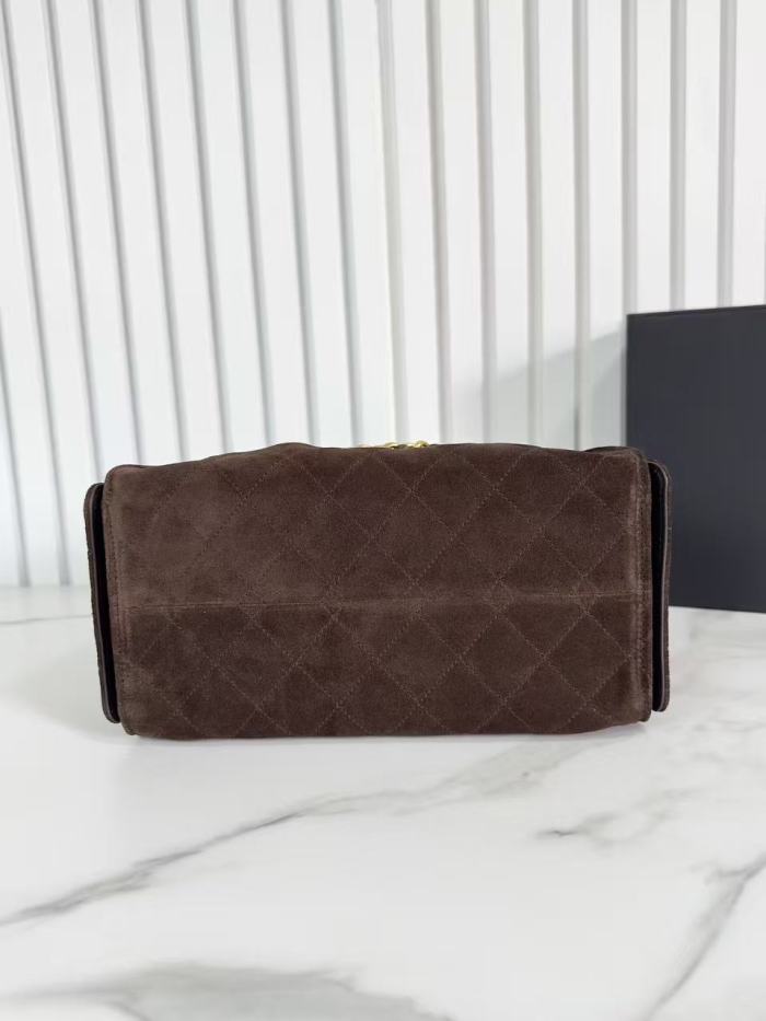 Velvet-finish leather bag ,5A ,size 30x26x14cm,no box,  B110-420