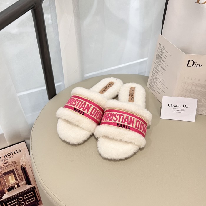 Women's flat wool indoor slippers, size 35-42, SS50-1870