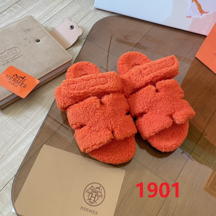 Women's flat wool indoor slippers, size 34-43, SS50-1901