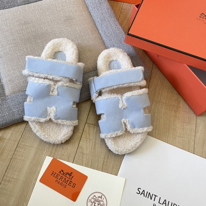Women's flat wool indoor slippers, size 34-43, SS50-1890