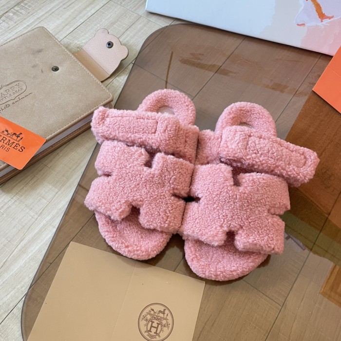 Women's flat wool indoor slippers, size 34-43, SS50-1900
