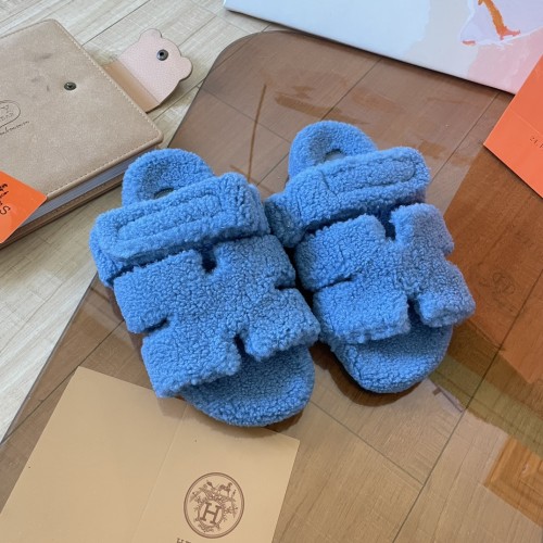 Women's flat wool indoor slippers, size 34-43, SS50-1896