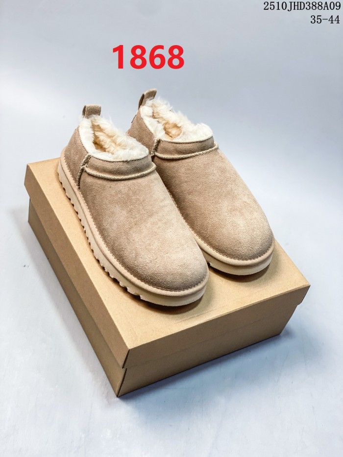 Women's men fur shoes, size 35-44,  with box, SS50-1868