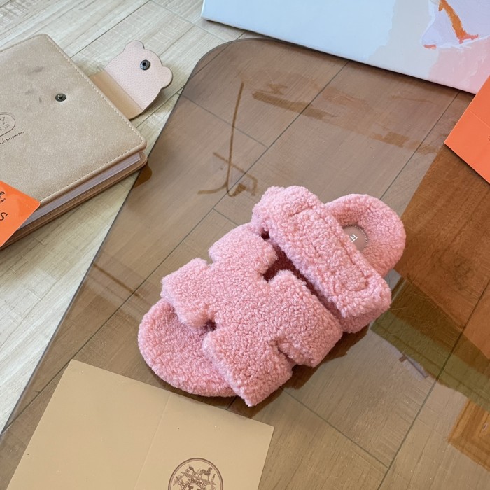 Women's flat wool indoor slippers, size 34-43, SS50-1900