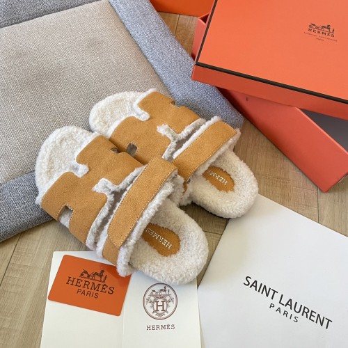 Women's flat wool indoor slippers, size 34-43, SS50-1889