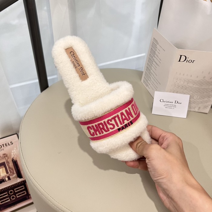Women's flat wool indoor slippers, size 35-42, SS50-1870