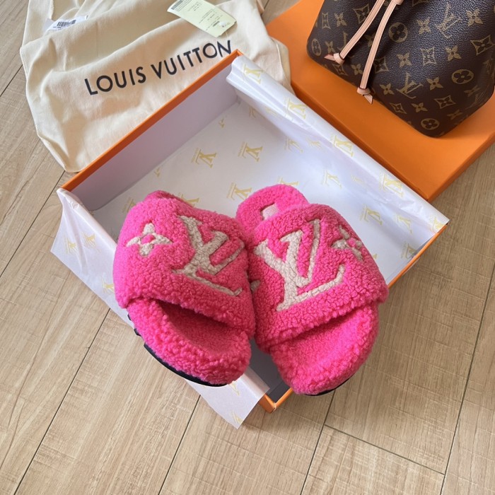 Women's flat wool indoor slippers, size 35-42, SS50-1882